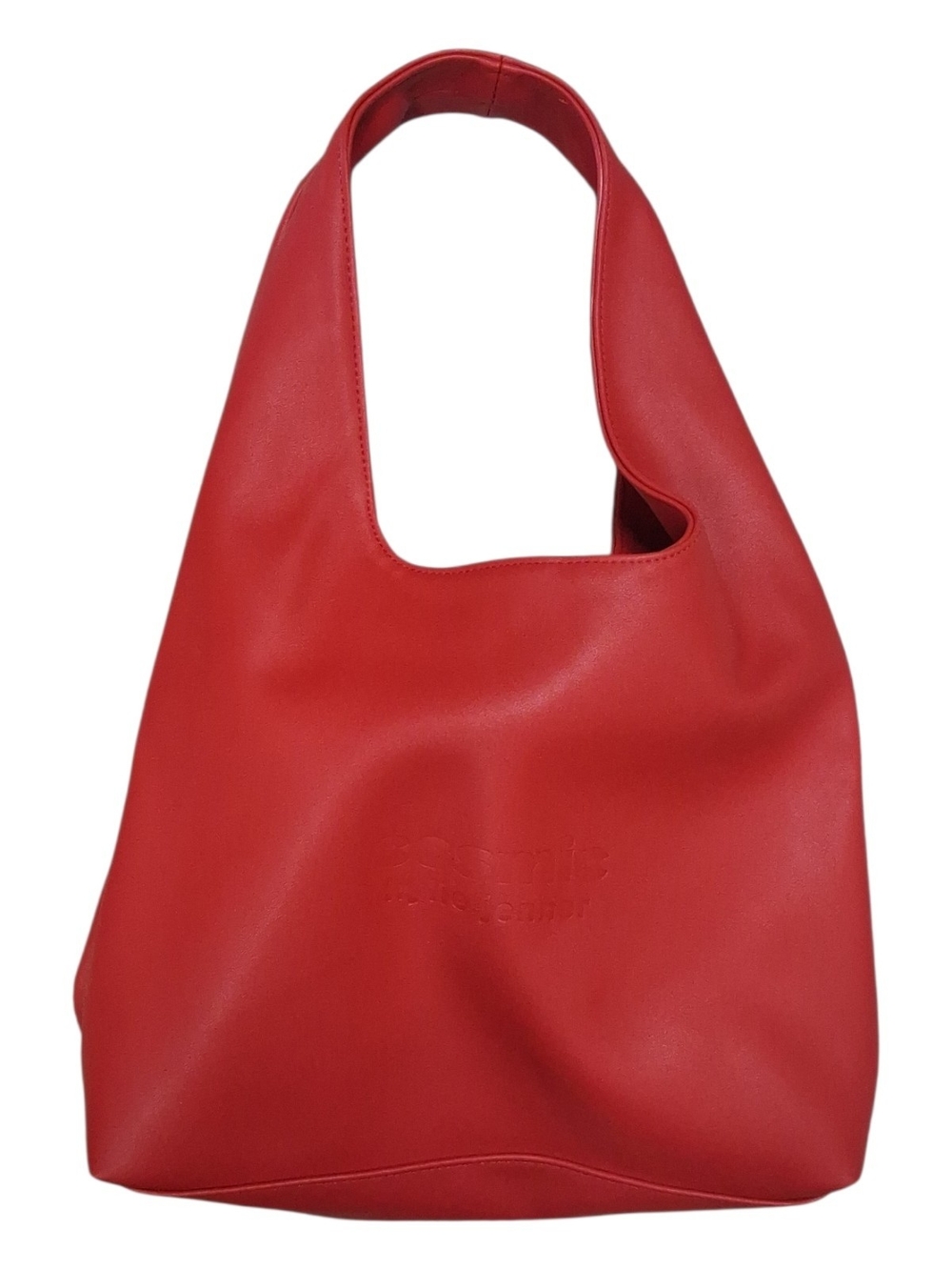 Everyday Red Shoulder Bag with Minimal Silhouette